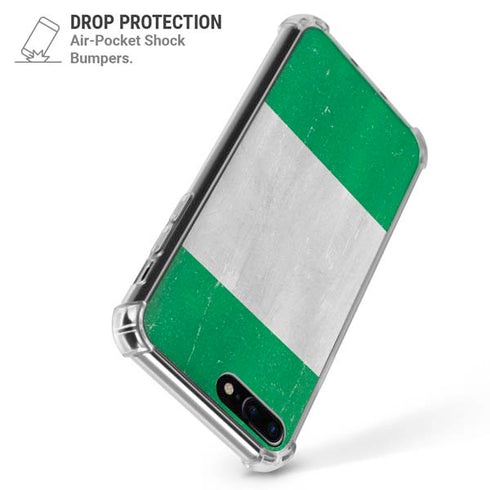 Nigeria Flag Distressed iPhone 7/8 Plus Clear Case